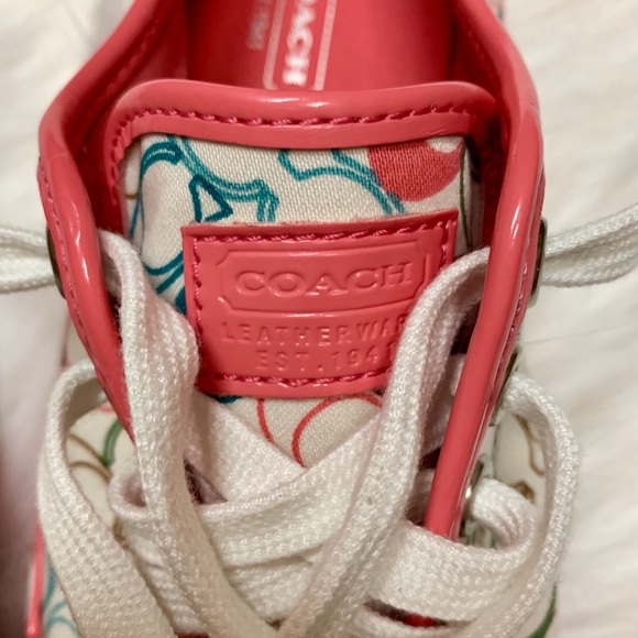 COACH MULIT-COLOR “C” ETTA SNEAKERS SIZE 6.5 NWOB - Picture 6 of 8